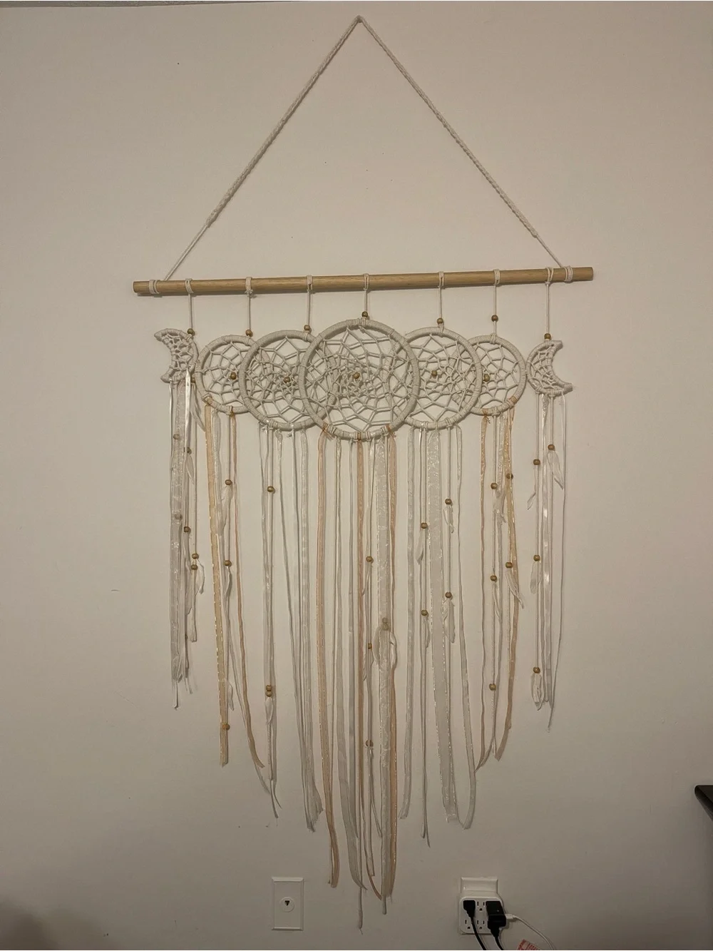Boho Cream Dreamcatcher Wall Hanging